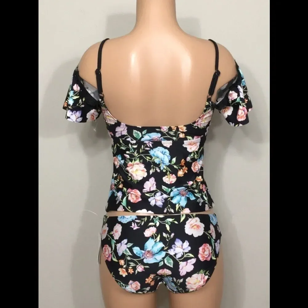 Kenneth Cole Reaction Off Shoulder tankini. NWT